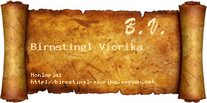 Birnstingl Viorika névjegykártya